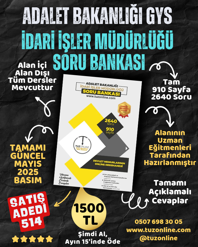 İdari İşler Müdürlüğü Soru Bankası
